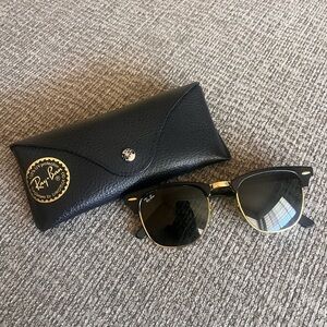 Ray-Ban Clubmaster Black and Gold Sunglasses